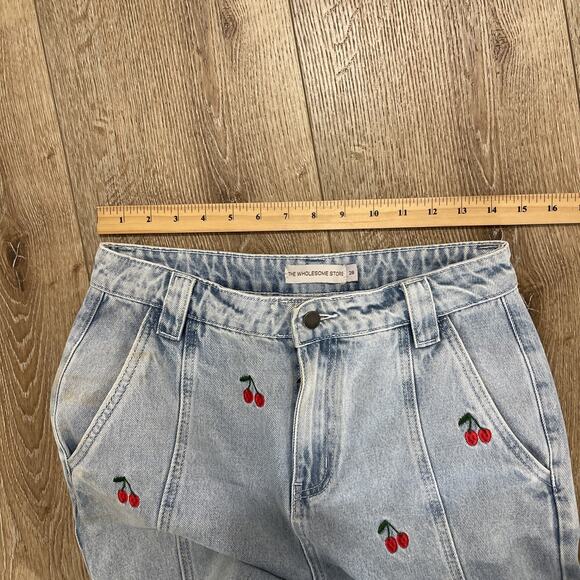 Embroidered Light Blue Boyfriend Jeans - Picture 9 of 14